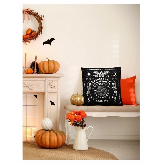 Pillow Cover Ouija Board Zippered Large Decorative Sugar Skull Sq 17.7 X 17.7 in - Picture 4 of 16